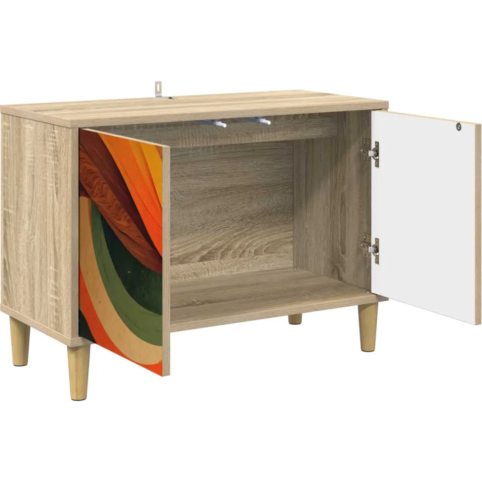 vidaXL Tv-meubel BONN 69 x 33 x 50 cm Sonoma Bewerkt hout Bruin
