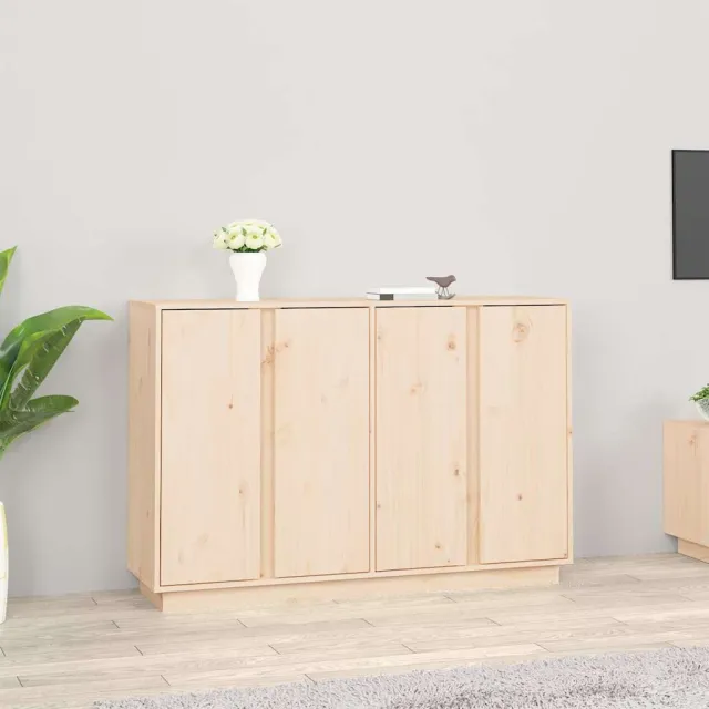 vidaXL Dressoir 120x35x80 cm massief grenenhout bruin, foto 2
