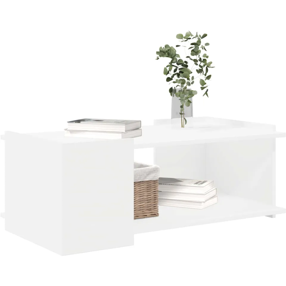 vidaXL Salontafel Wit 90 x 50 x 33 cm Bewerkt hout
