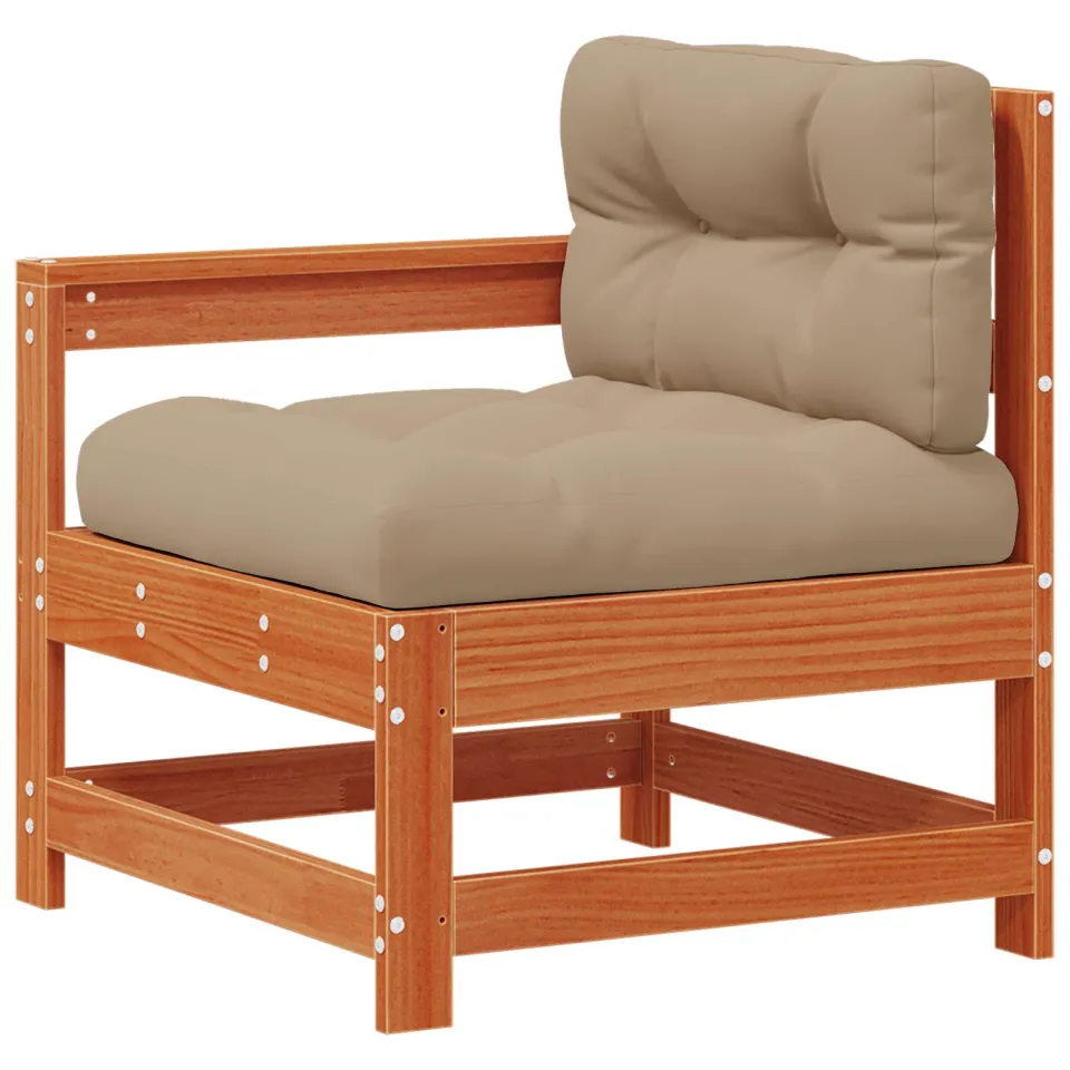 vidaXL Tuin loungeset 5 st 4-zits Wax Bruin Den Massief grenenhout, foto 3
