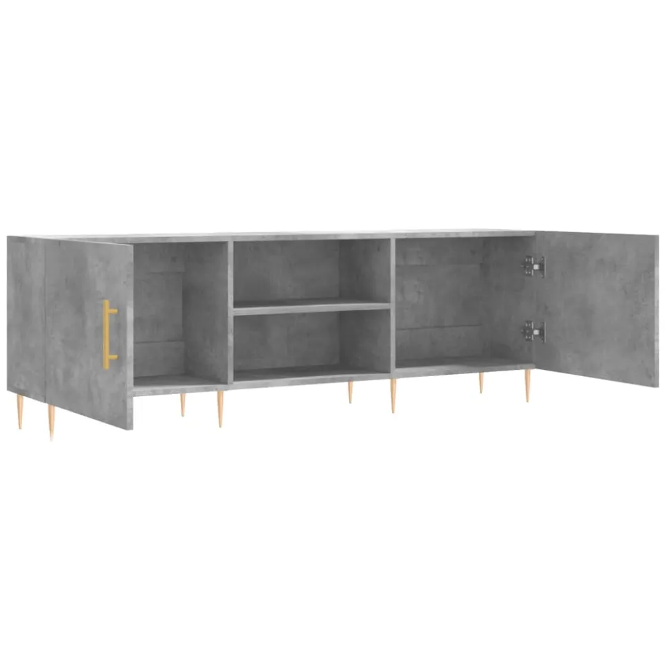 vidaXL Tv-meubel 150x30x50 cm bewerkt hout betongrijs grijs, foto 4