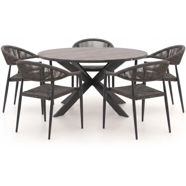 Manifesto Furniture Manifesto Belpasso/Fidenza ø149cm dining tuinset 6-delig stapelbaar