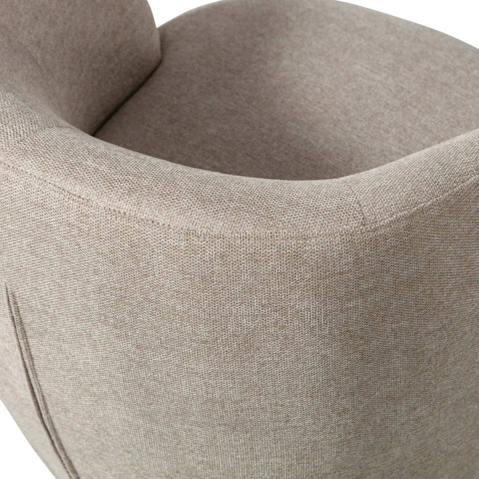 WOOOD Serra Draaifauteuil - Melange Stof - Naturel - 68x70x77, foto 7