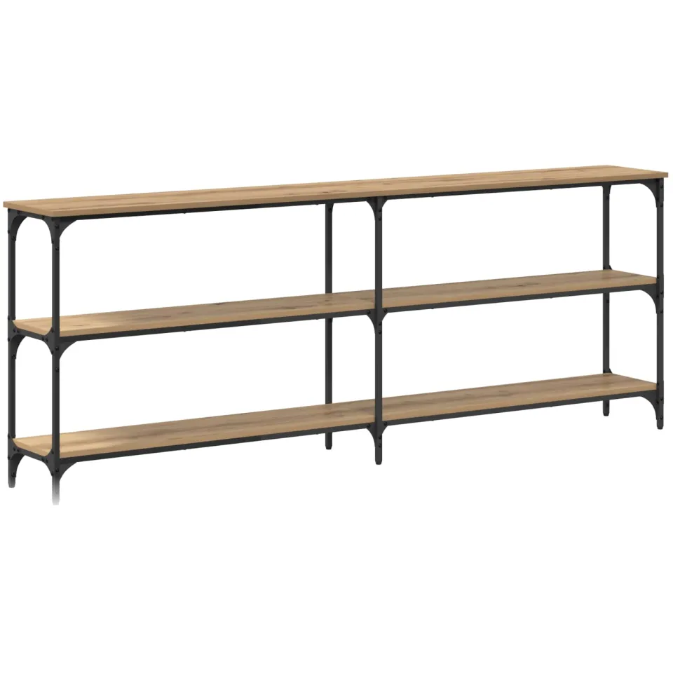 vidaXL Wandtafel artisanaal eikenkleurig 200 x 29 x 75 cm, foto 3