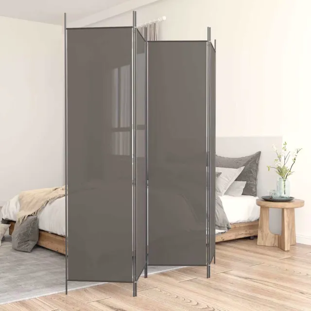 vidaXL Kamerscherm met 4 panelen 200x220 cm stof antracietkleurig, foto 2