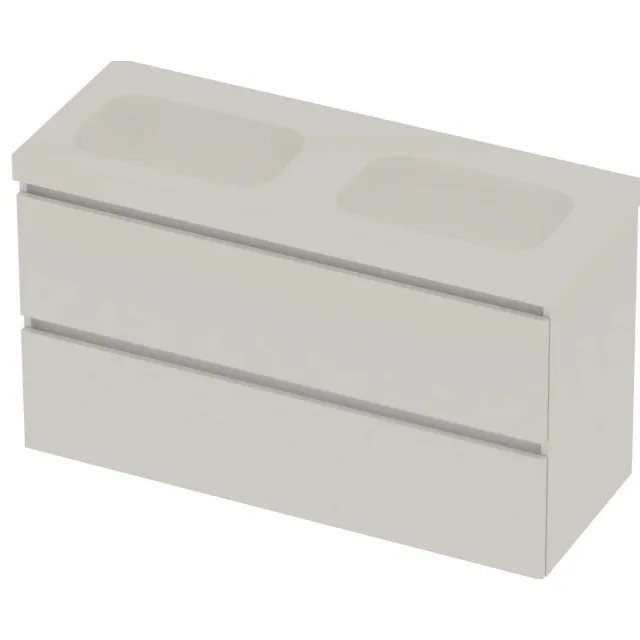 Basic-Line Moby 46 Badmeubelset Polystone 120x46x66 cm M46GWCHW120D0 Ice White Glans Wit