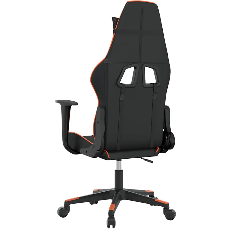 vidaXL Gamestoel kunstleer zwart en oranje, foto 4