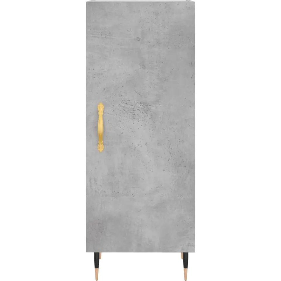 vidaXL Dressoir 34,5x34x90 cm bewerkt hout betongrijs grijs, foto 4
