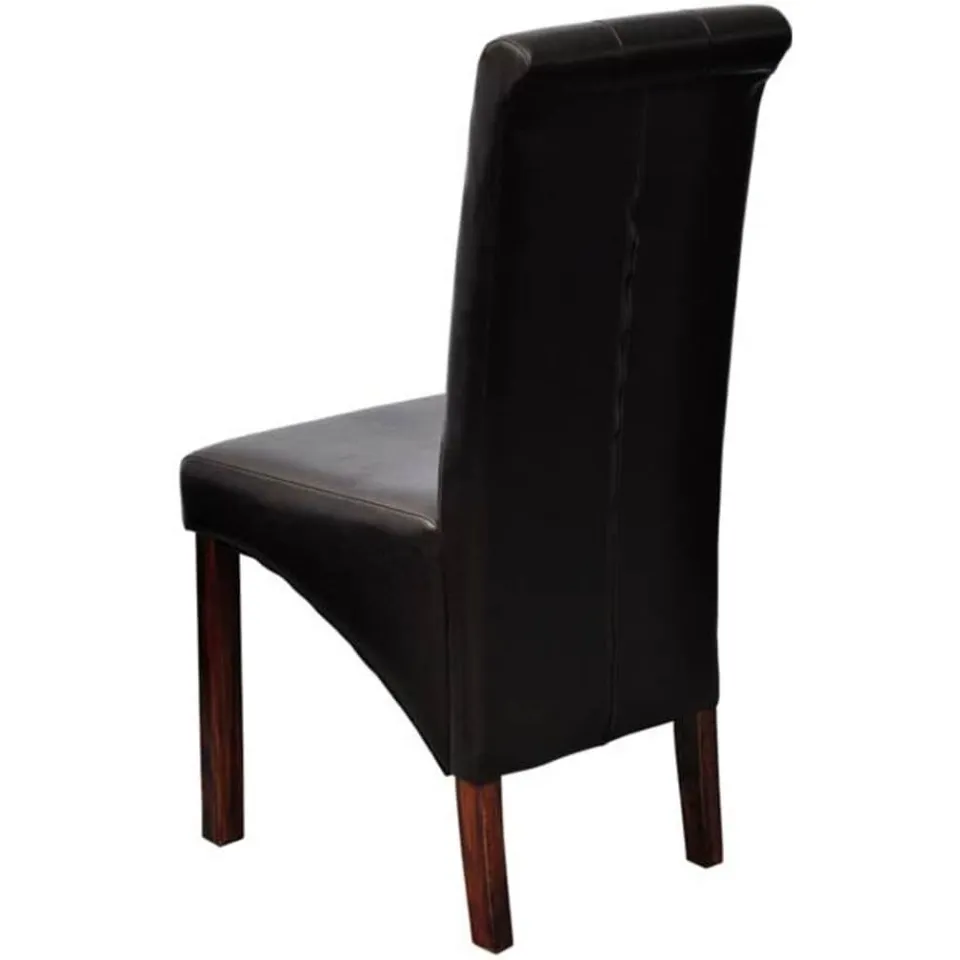 vidaXL Eetkamerstoelen 6 st kunstleer bruin, foto 4