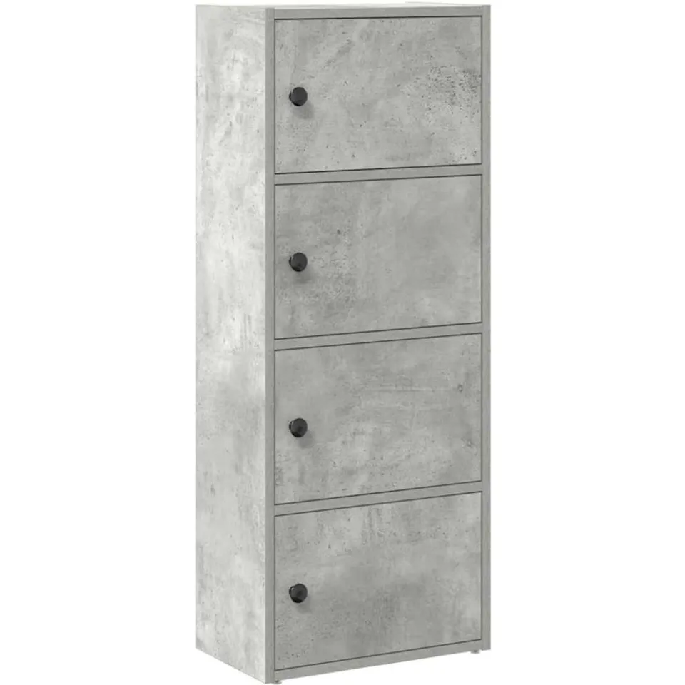 vidaXL Boekenkast 40x24x102 cm bewerkt hout betongrijs grijs, foto 3
