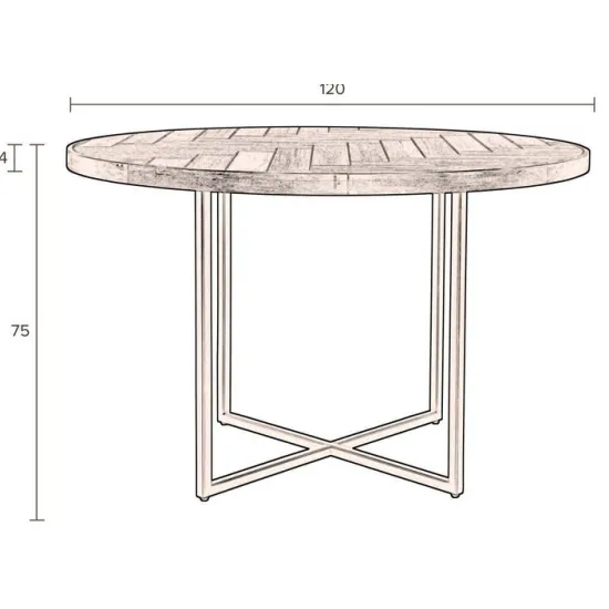 Dutchbone eettafel Class bruin, foto 2