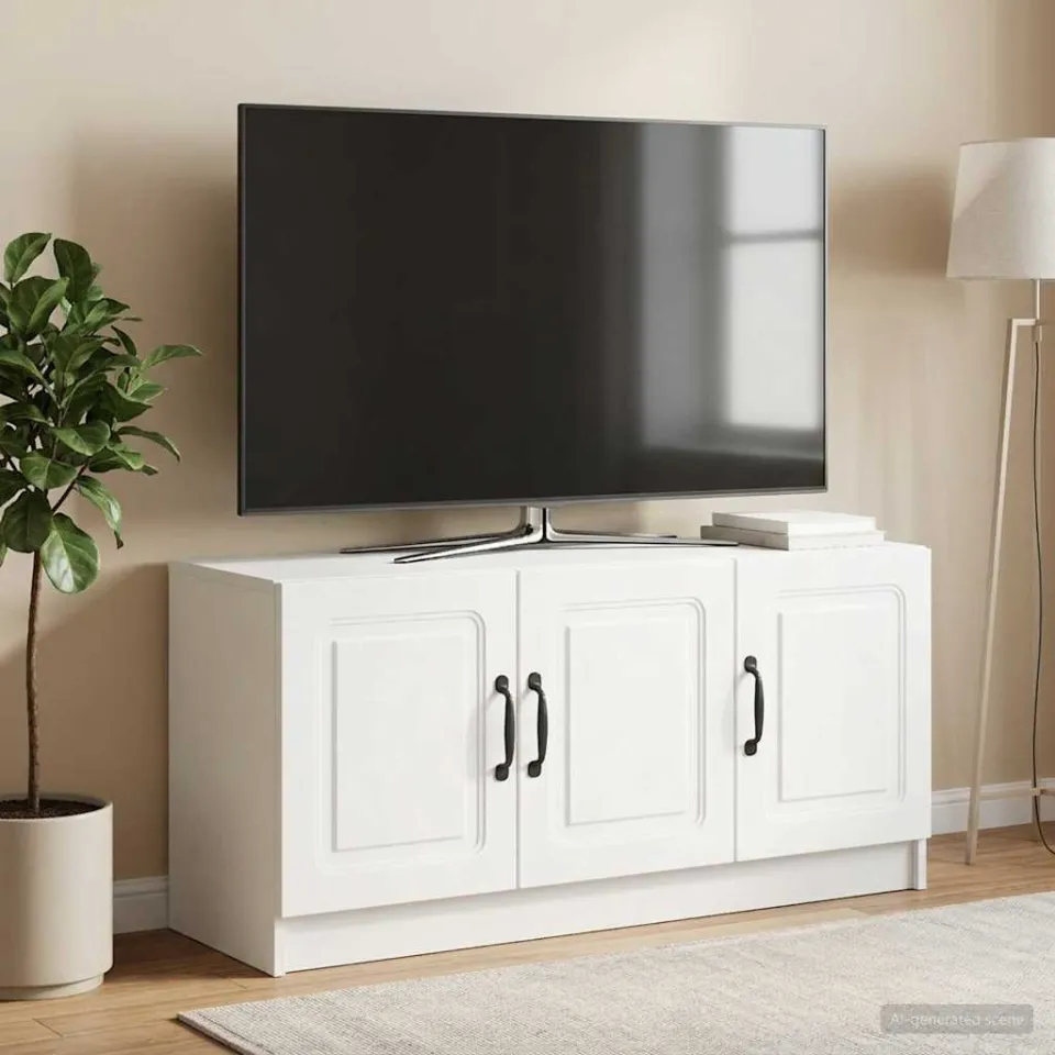 vidaXL TV-kast Wit 99 x 34,5 x 47 cm Bewerkt hout, foto 4