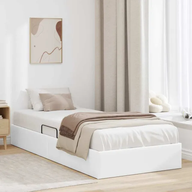 vidaXL Opslag bed Wit 100 x 203 cm Kunstleer