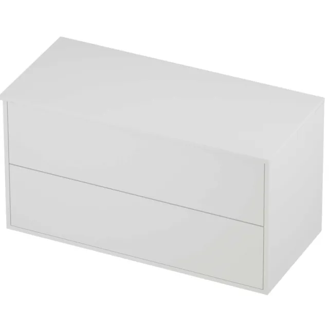 Proline Deck Badmeubelset Voor Grepen Symmetrisch Kader 100x46x54 cm Mat White Mat Wit