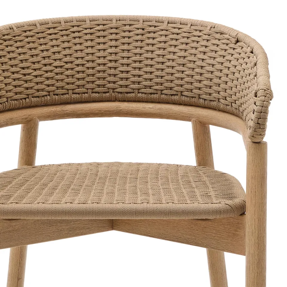 Kave Home Arinella outdoor barkruk acaciahout beige, foto 8
