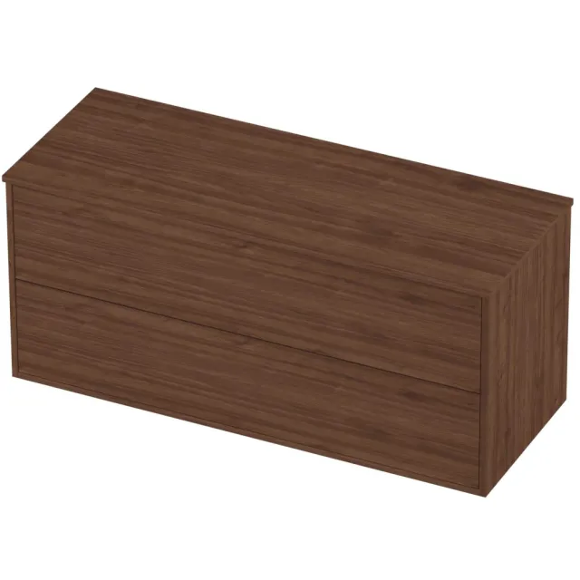 Proline Deck Badmeubelset Voor Grepen Symmetrisch Kader 2 Laden 120x46x54 cm Indian Walnut Houtlook