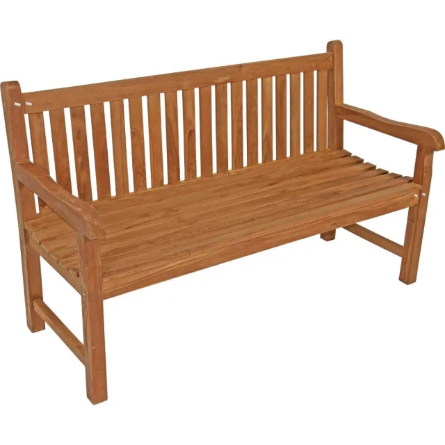 Lesli teak tuinbank rechte rug 150 cm