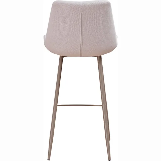 Bronx71 Scandinavische barkruk Maud gerecyclede stof off white 74 cm - Barkrukken set van 4 - barstoel Wit