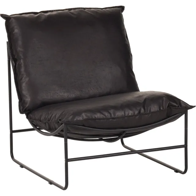Colenis Sofa Relax Fauteuil – Zwart – Soft-Touch Bekleding – Metaal Frame