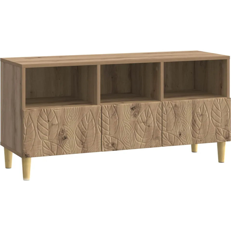 vidaXL TV-kast 102 x 34,5 x 50 cm Artisanaal eiken Bewerkt hout Bruin