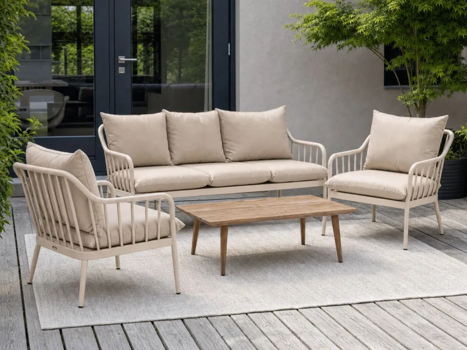 Manifesto Furniture Manifesto Celante/ROUGH-K stoel-bank loungeset 4-delig 5-zits taupe, foto 2