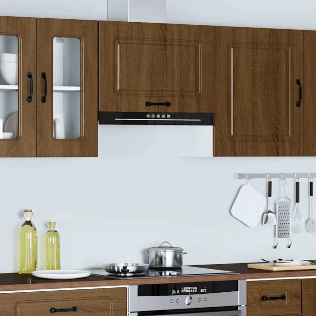 vidaXL Keukenbovenkast Kalmar bewerkt hout bruin eikenkleur