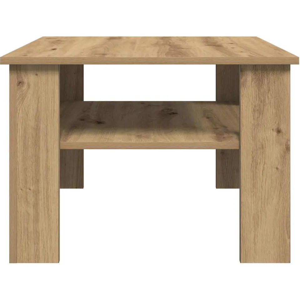 vidaXL Salontafel 60x60x42 cm bewerkt hout artisanaal eikenkleur Bruin