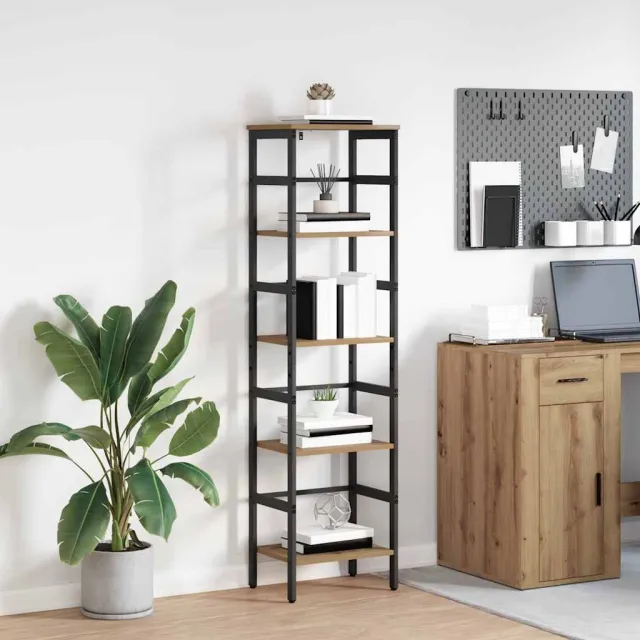 vidaXL Boekenkast 4-laags 40 x 29,5 x 149 cm Bewerkt hout bruin, foto 2
