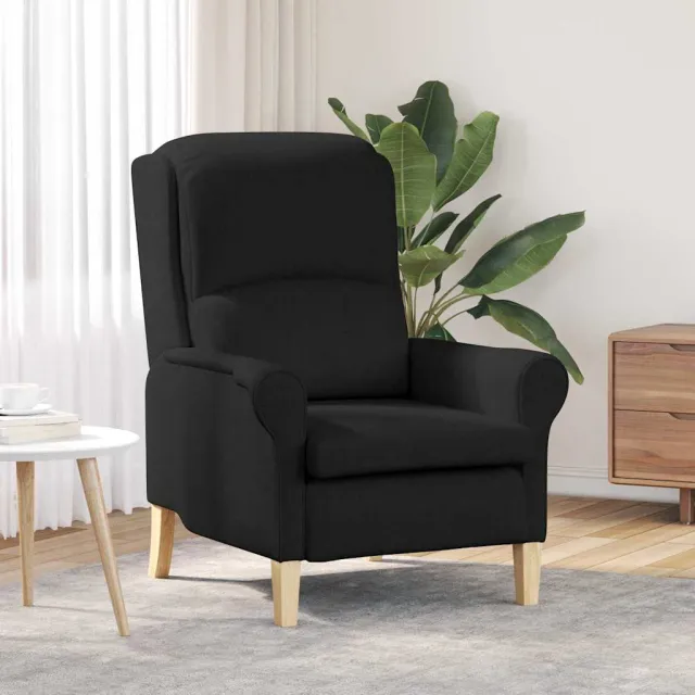 vidaXL Fauteuil Zwart Stof