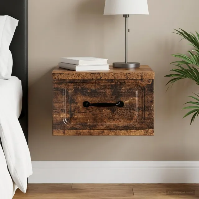 vidaXL Wandbeugel Bedkast Oud hout 34,5 x 33 x 20 cm Bewerkt hout bruin, foto 2
