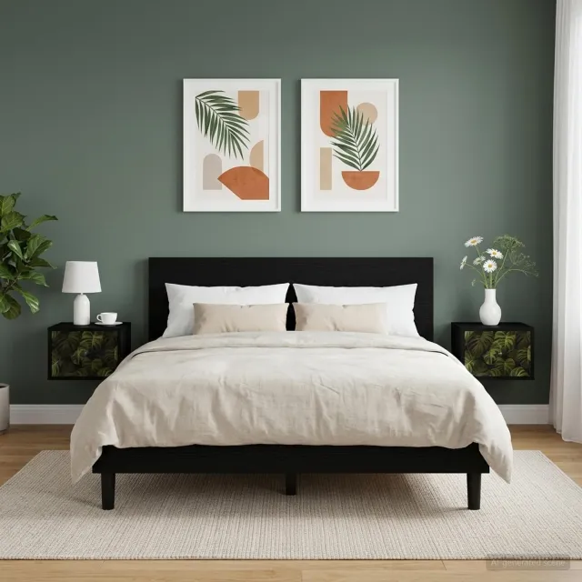 vidaXL Wandkastje ELBURG 2 st Zwart eiken 36 x 33 x 25 cm Bewerkt hout, foto 2