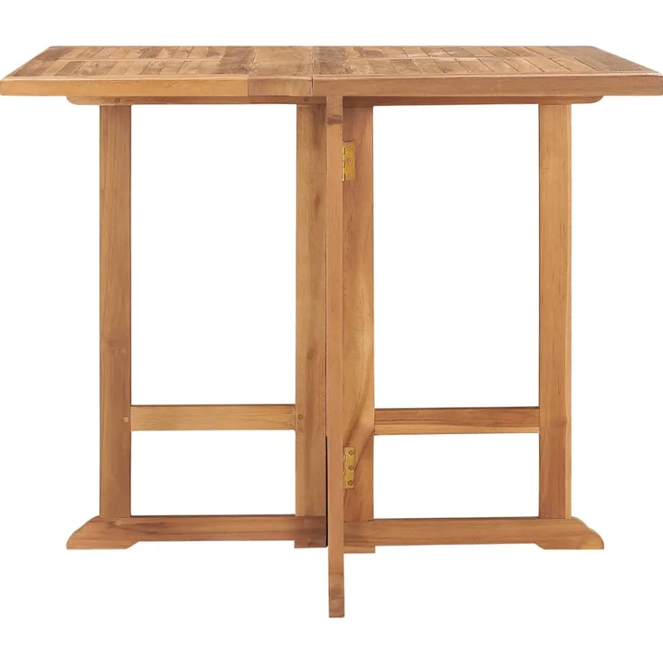 vidaXL Tuintafel inklapbaar 90x90x75 cm massief teakhout bruin, foto 2