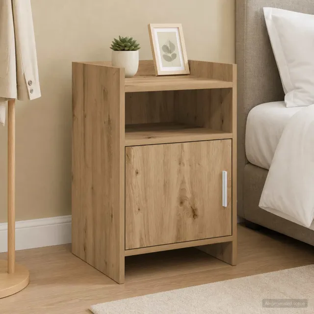 vidaXL Nachtkastjes 2 st Artisanaal eiken 40 x 36 x 60 cm Bewerkt hout, foto 4