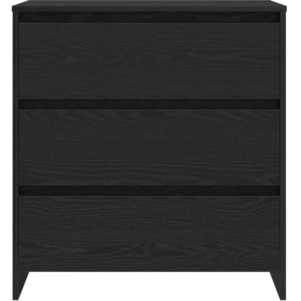 vidaXL Dressoir 3 st Zwart 70 x 41 x 75 cm Bewerkt hout, foto 3