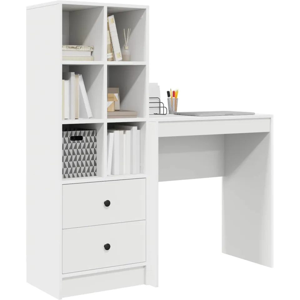 vidaXL Bureau Wit 115,5 x 40 x 127 cm 2 st