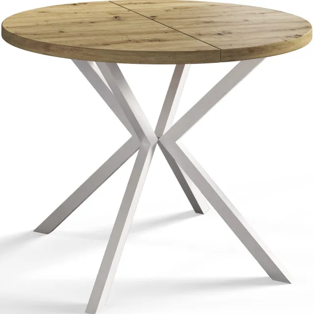 ALPİ Alpi Moebel - Ronde Tafel Uitschuifbare Loft Liten 100-180 cm - Matbruin