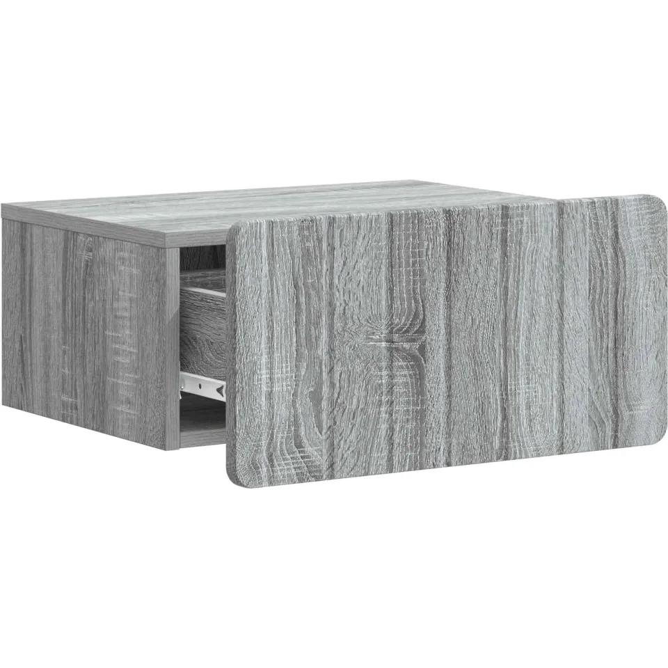 vidaXL Wandbeugel Bedkast Grijs sonoma 49 x 34,5 x 24 cm Bewerkt hout, foto 3