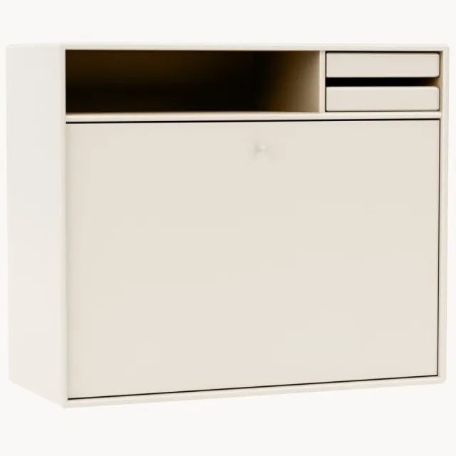Montana Furniture Handgemaakt wandbureau Studio wit