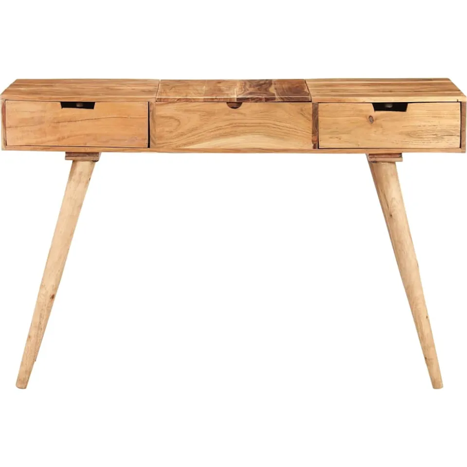 vidaXL Kaptafel met spiegel 112x45x76 cm massief acaciahout bruin, foto 3