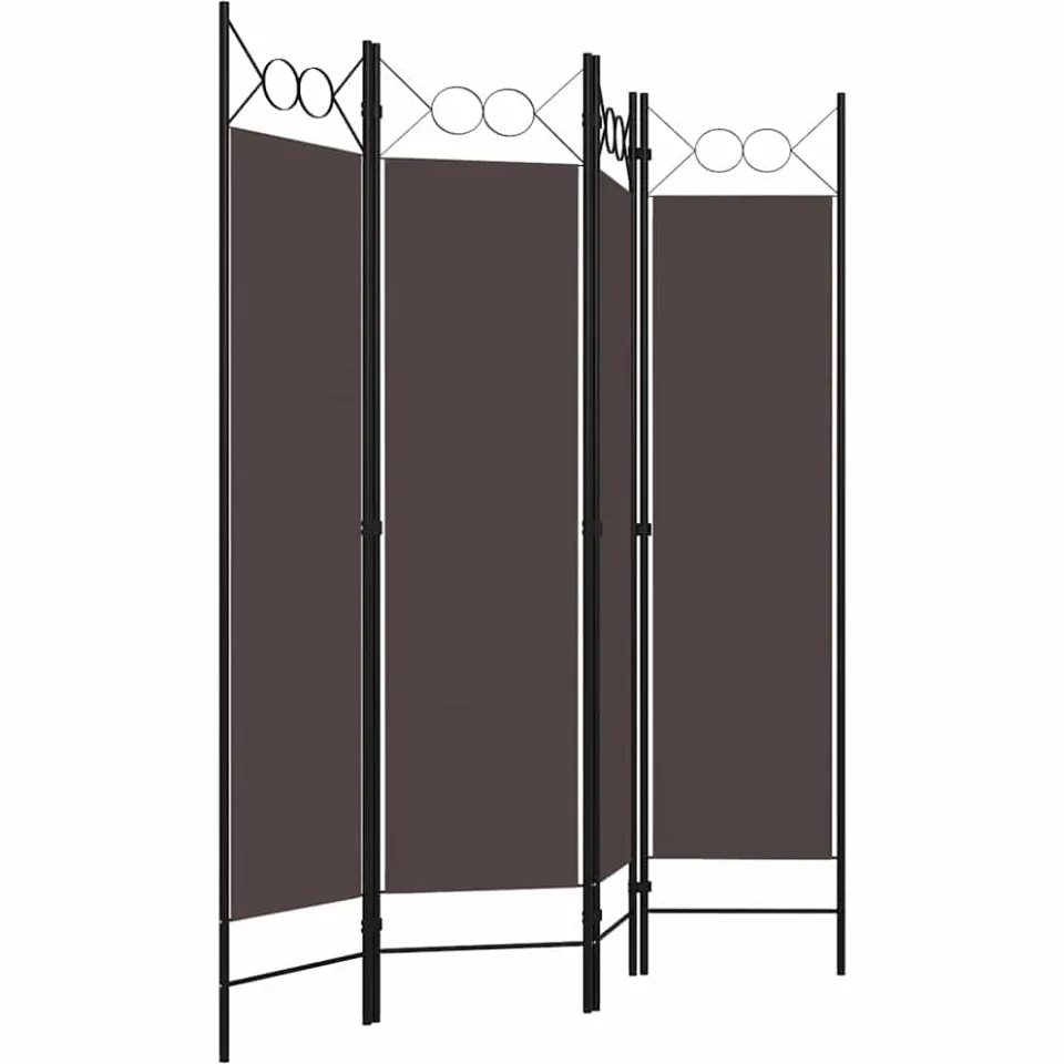 vidaXL Kamerscherm met 4 panelen 160x180 cm bruin, foto 2