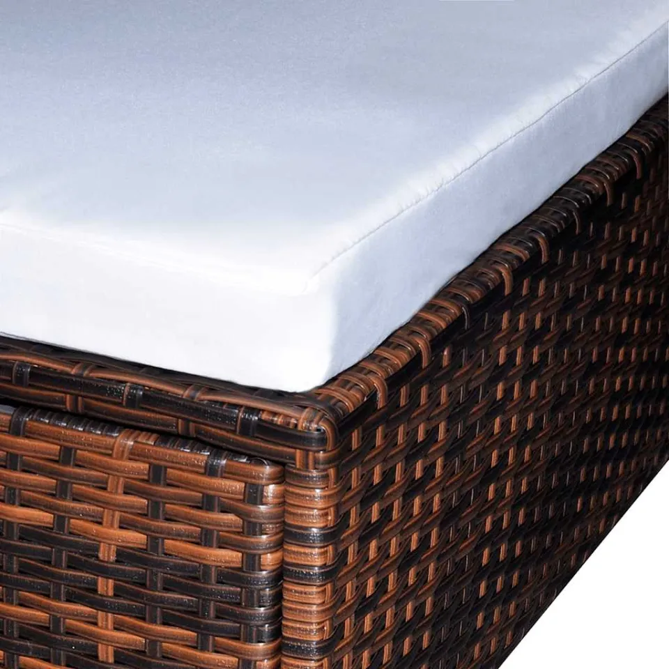 vidaXL 6-delige Loungeset met kussens poly rattan bruin, foto 3