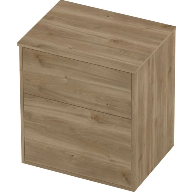 Proline Deck Badmeubelset Voor Grepen Asymmetrisch Kader 60x46x67 cm Cider Oak Eiken