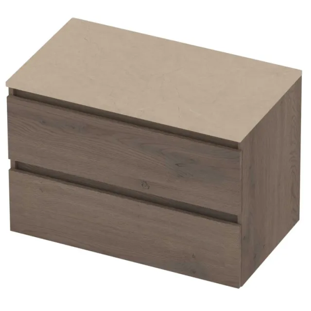 Basic-Line Deck 46 Badmeubelset Greeploos 80x46x58 cm Dusk Oak Sand Stone Beige