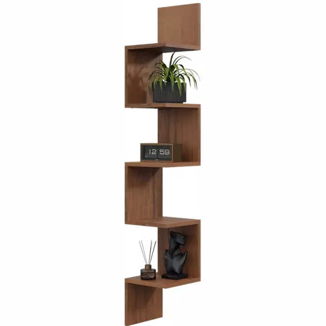 Meble Krokus Krokus Meble Midi - Hoekwandplank - 149 cm - Wit - 5 schappen