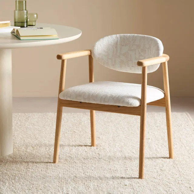 NOUS Living Elly eetkamerstoel crème, foto 2
