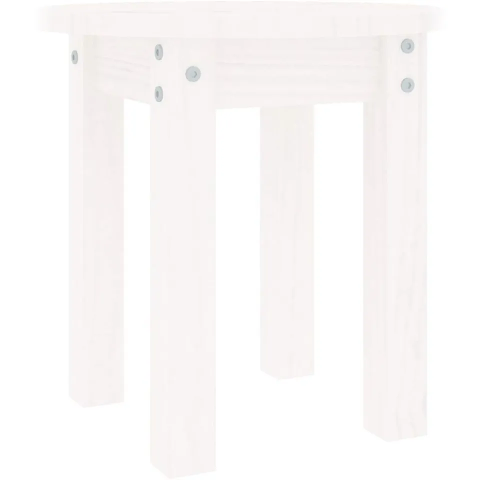 vidaXL Salontafel Ø 35x35 cm massief grenenhout wit
