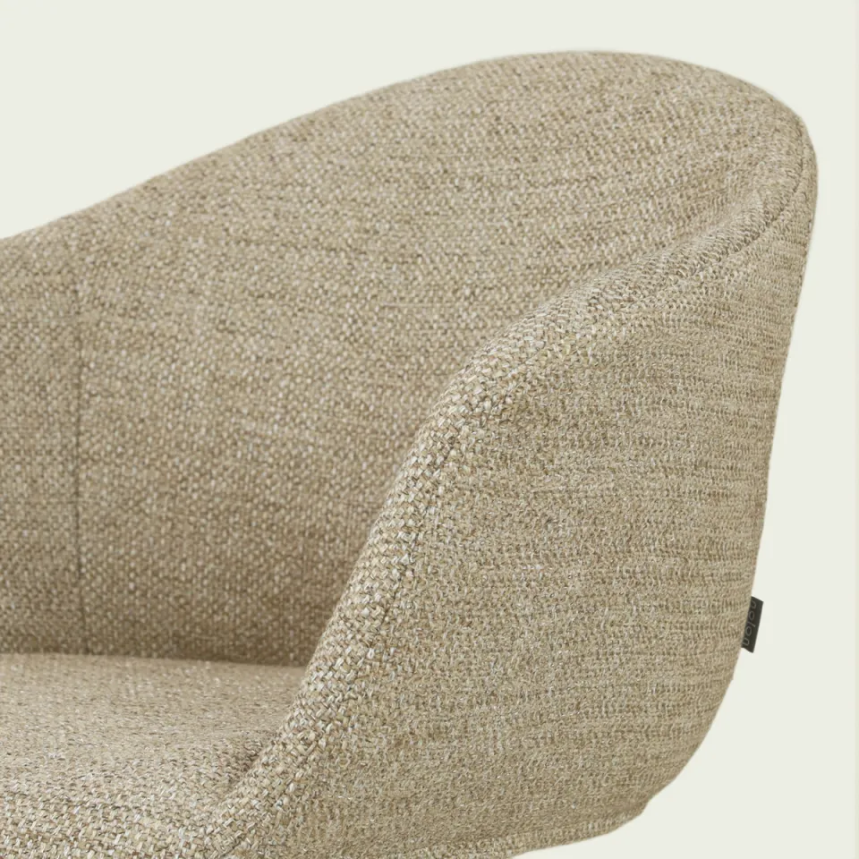 Nolon Niva-Otis draaibare tulp eetkamerstoel taupe melange - beige onderstel, foto 5