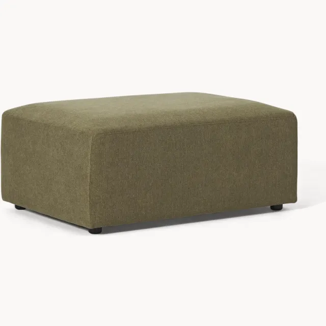 Westwing Collection Poef Melva, B 99 x D 72 cm Groen
