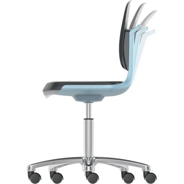 Interstuhl Labsit bureaustoel met wielen Zitschaal blauw - 9123-2...