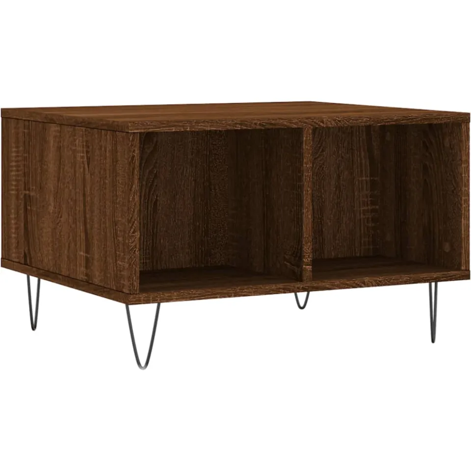 vidaXL Salontafel 60x50x36,5 cm bewerkt hout bruin eikenkleur, foto 3